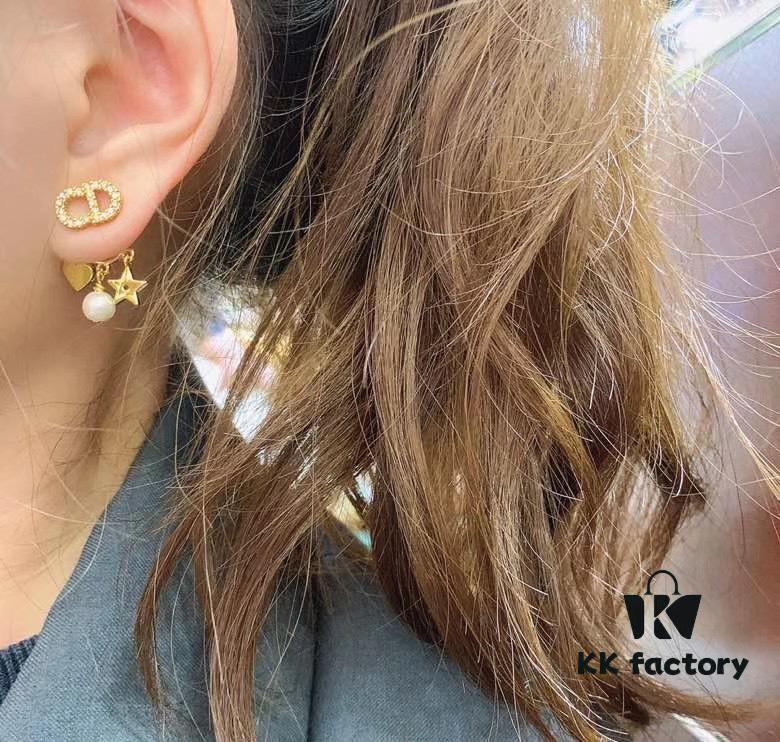 Dior Christmas Set: Necklace, Bracelet, and Stud Earrings (Original Packaging, Free Shipping)