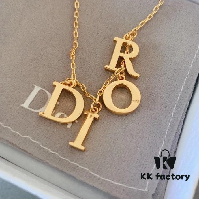 Dior Christmas Set: Necklace, Hair Clip, and Stud Earrings (Original Packaging, Free Shipping)