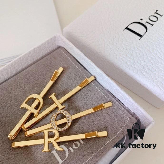 Dior Christmas Set: Necklace, Hair Clip, and Stud Earrings (Original Packaging, Free Shipping)