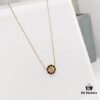 Dior Limited Edition Compass Necklace (Onyx) (Sterling Silver with Gold Plating)