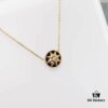 Dior Limited Edition Compass Necklace (Onyx) (Sterling Silver with Gold Plating)