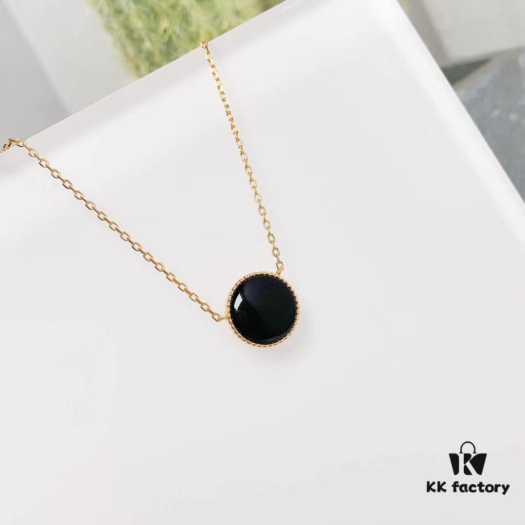 Dior Limited Edition Compass Necklace (Onyx) (Sterling Silver with Gold Plating)