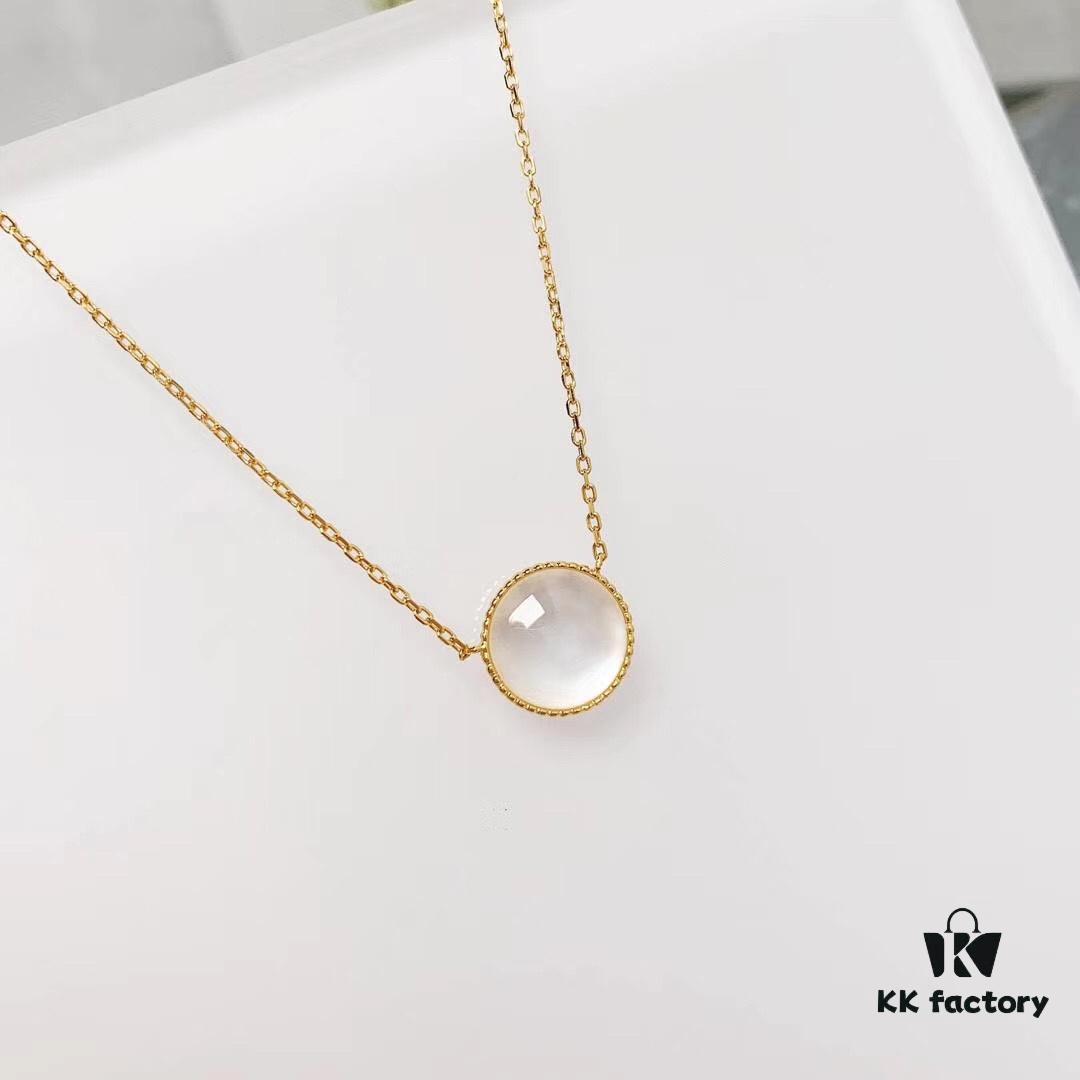 Dior Limited Edition Compass Necklace (Mother-of-Pearl Stone, Pearl White) (Sterling Silver with Gold Plating)