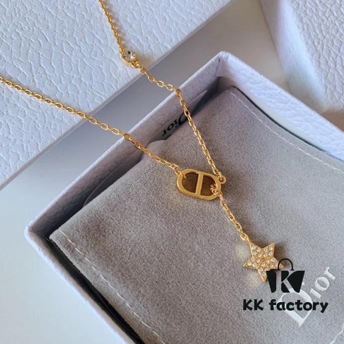 Dior Christmas Set: Necklace, Bracelet, and Stud Earrings (Original Packaging, Free Shipping)