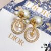 DIOR 2020 New Arrival ✨ Tribales CD White Mother-of-Pearl Pearl Stud Earrings