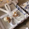 Dior Vintage Fan-Shaped Pearl Earrings
