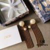 Dior Vintage Distressed Tassel Pearl Earrings