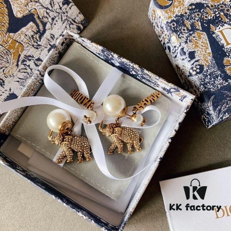 Dior Vintage Elephant Earrings, Sold Individually