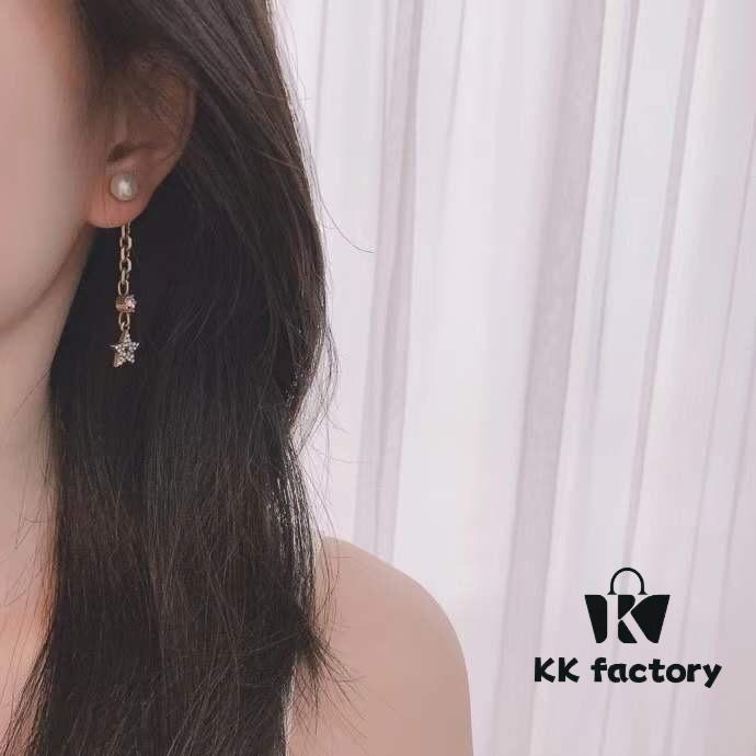 Dior Vintage Distressed Asymmetric Earrings