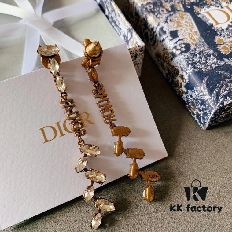 Dior Vintage Long Marquise Stud Earrings, Two Ways to Wear