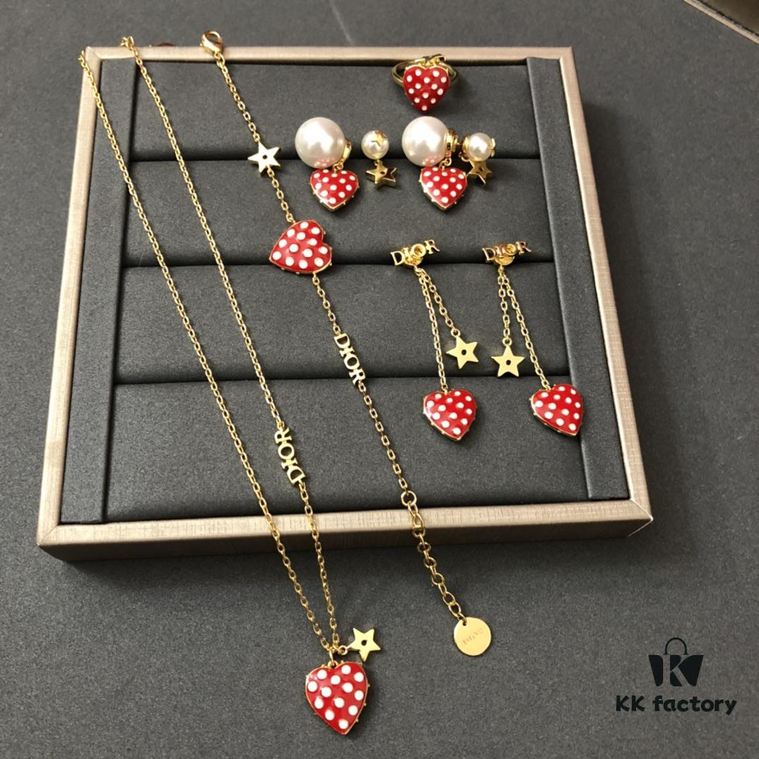 Dior Limited Edition Valentine's Gift - Strawberry Heart with Vintage Brass Design