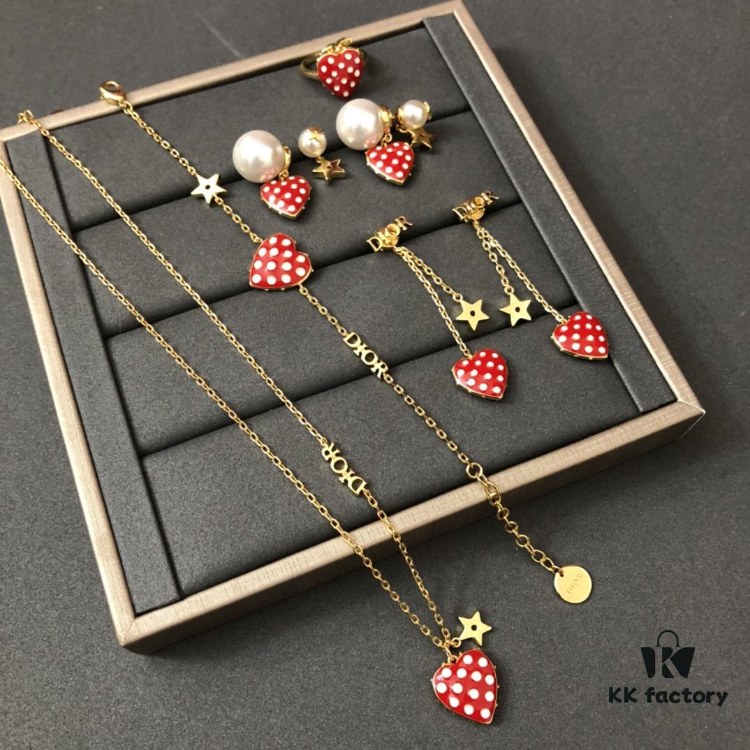 Dior Limited Edition Valentine's Gift - Strawberry Heart with Vintage Brass Design