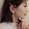 Dior New Jadior Letter Marquise Crystal Wheat Ear Hair Clip