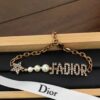 Jadior Letter Bracelet with Full Diamond Design, Pearl and Metal Accents, Adjustable Length for All Wrist Sizes