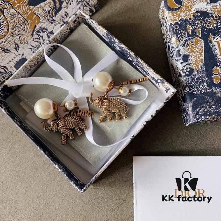 Dior Vintage Elephant Earrings, Sold Individually