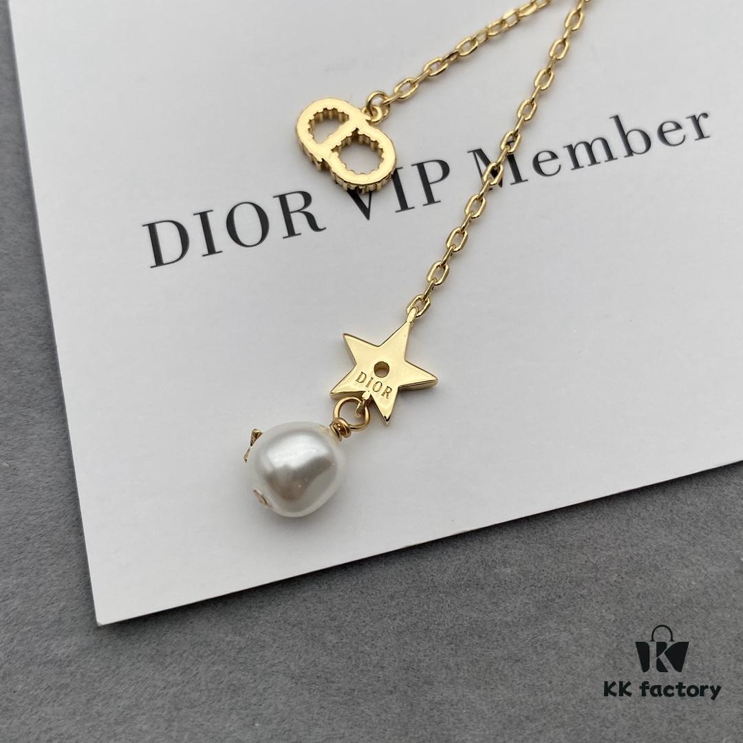 Dior Star Pearl Tassel Necklace, Full of Elegance