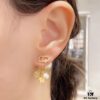 Dior Earrings, Heart and Star Stud Earrings