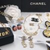 2021 Dior Chanel Autumn/Winter New Arrival Earrings, Necklace, Bracelet, Ring, 1:1 Authentic Replica with Engraved Logo, Brass Material with Sterling Silver Pin