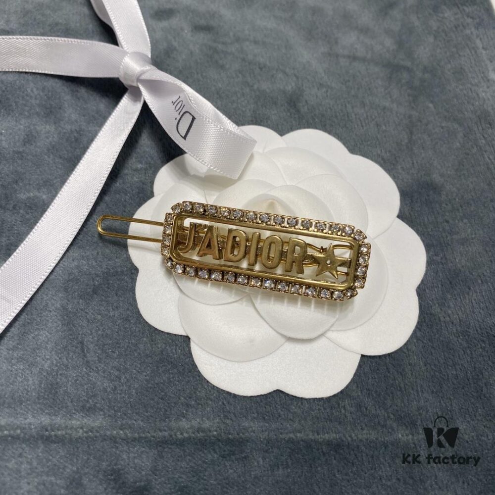 Dior Beautiful JA Letter Wheat Spike Sparkling Rhinestone Hair Clip, Super Gorgeous to Wear 👑