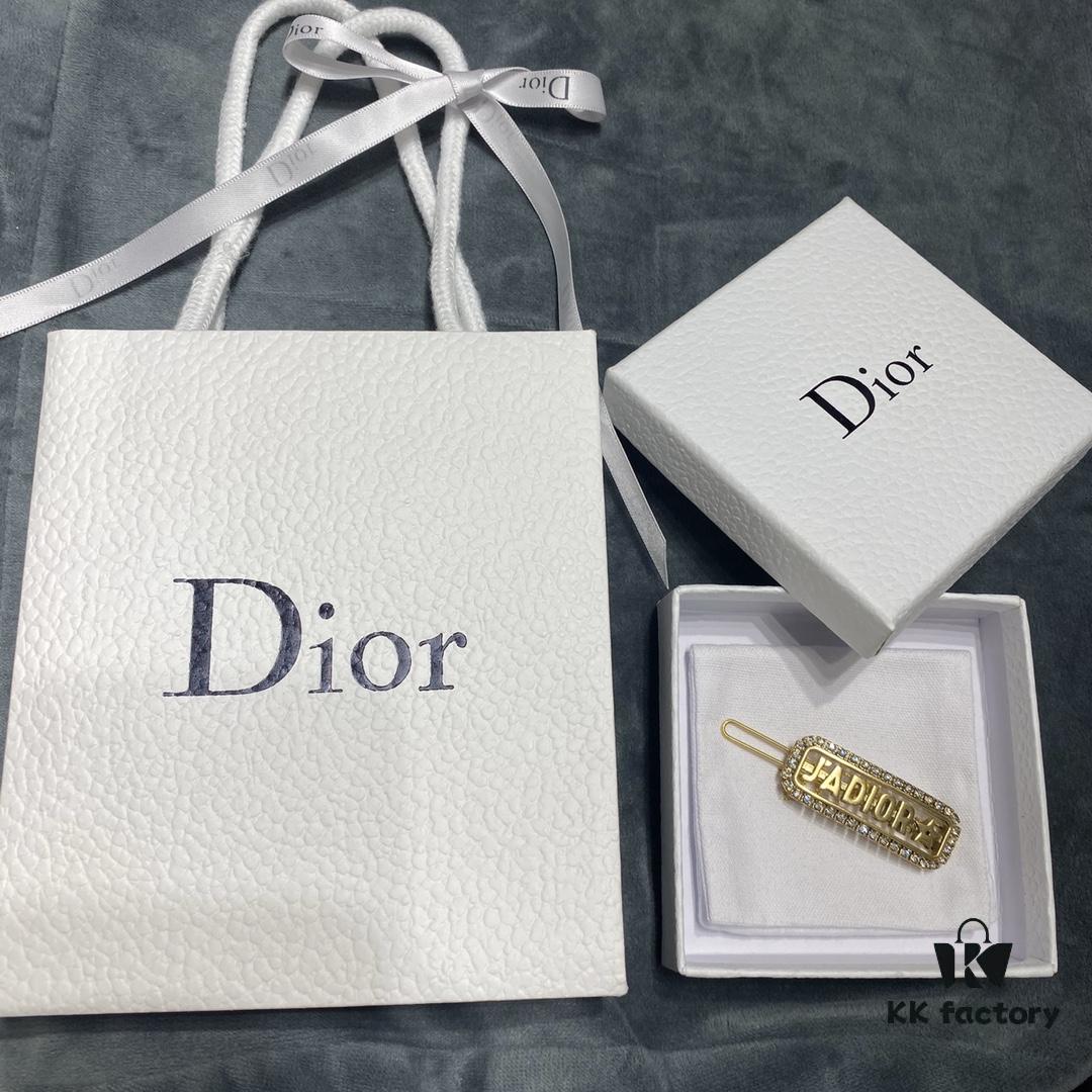 Dior Beautiful JA Letter Wheat Spike Sparkling Rhinestone Hair Clip, Super Gorgeous to Wear 👑