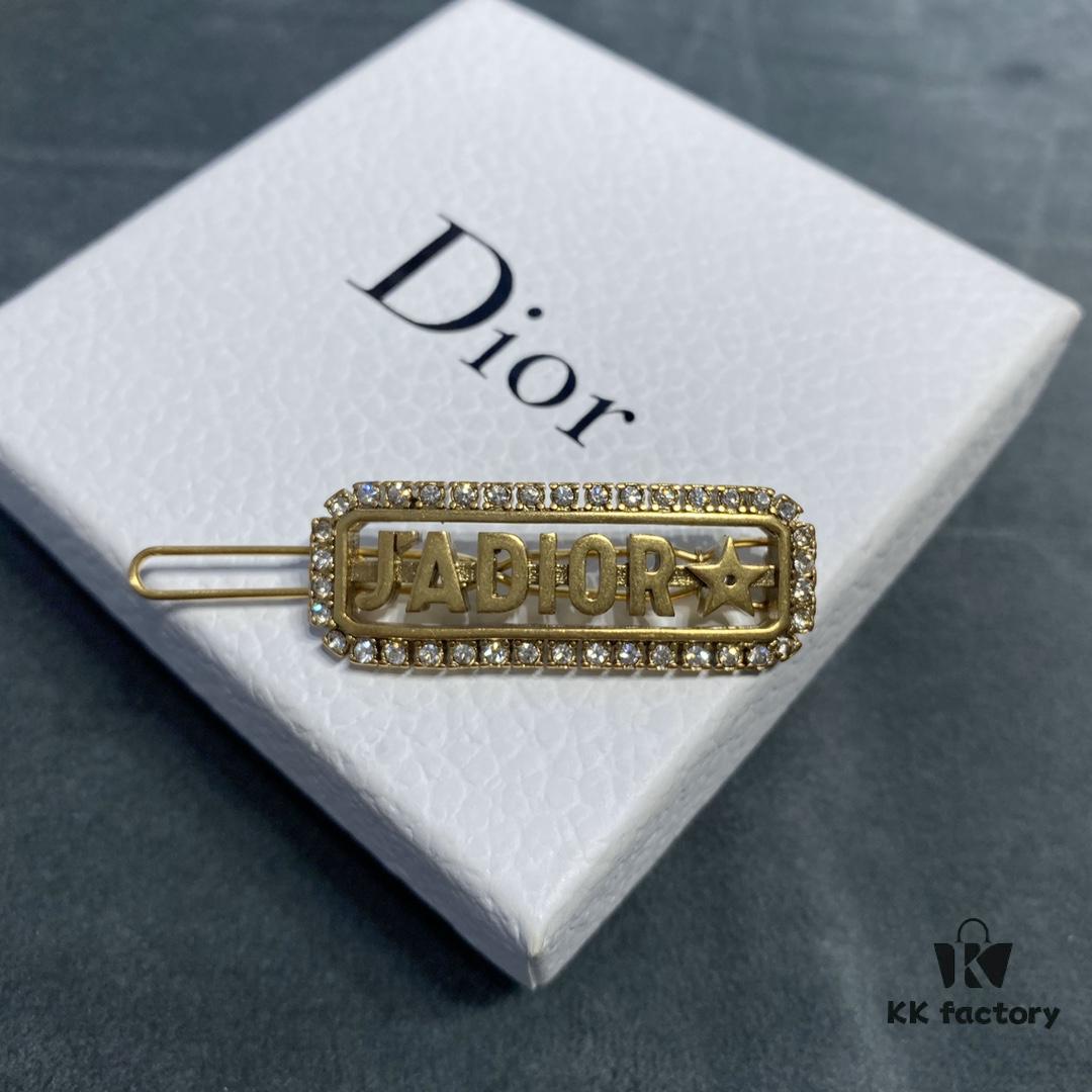 Dior Beautiful JA Letter Wheat Spike Sparkling Rhinestone Hair Clip, Super Gorgeous to Wear 👑