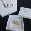 Dior CD Round Stud Earrings