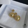 Dior CD Round Stud Earrings