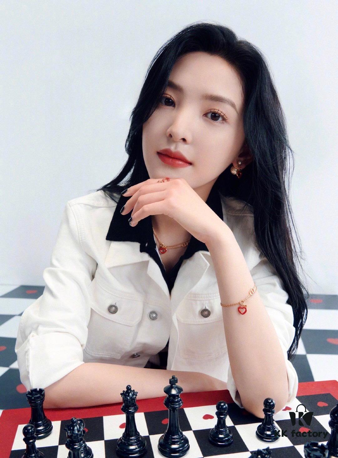 Dior CD Valentine's Day Limited Edition Openwork Heart Necklace and Stud Earrings with Tomato Red Enamel