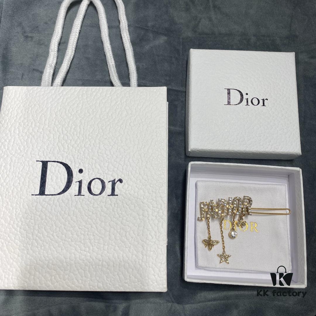 Bee-inspired Dior-style Tassel Drop Hair Clip, Brass Material