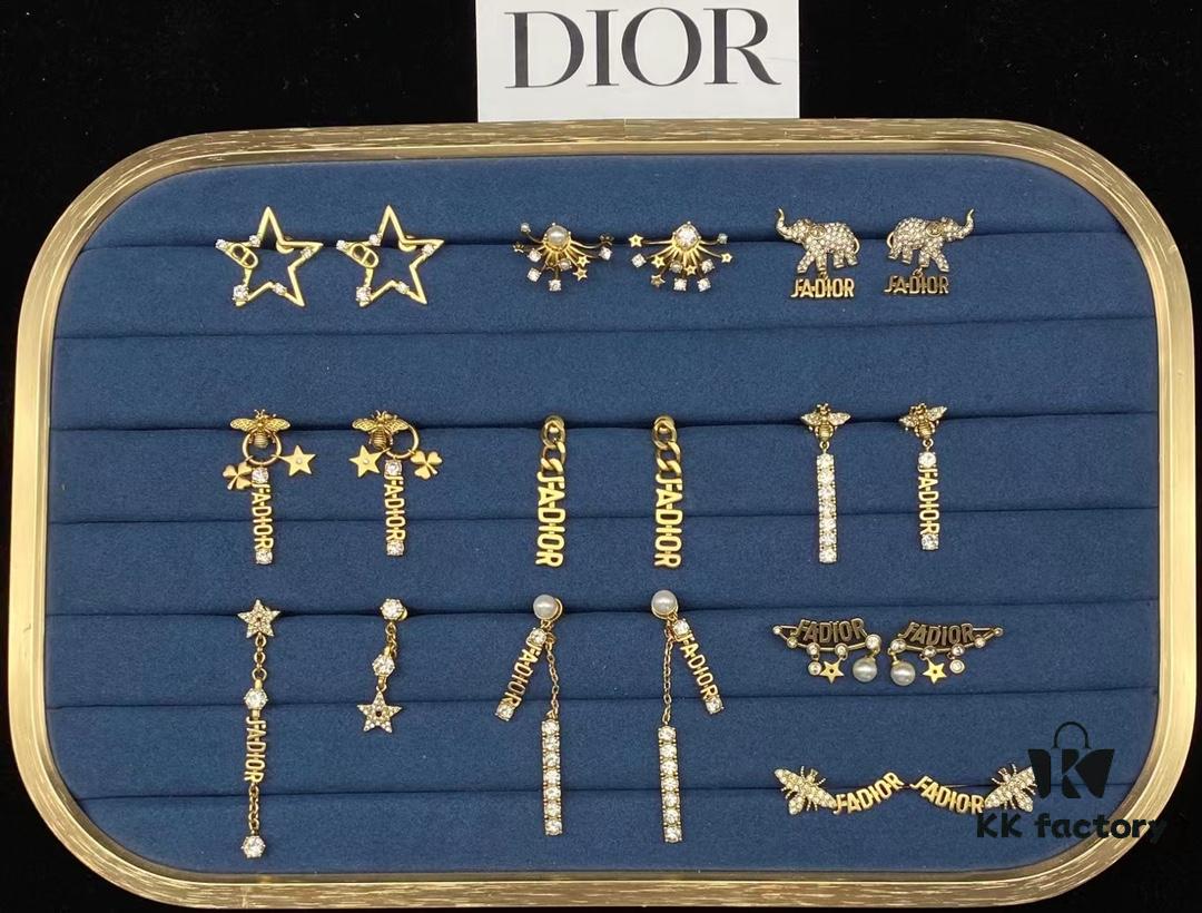 Dior Stud Earrings Collection Compilation