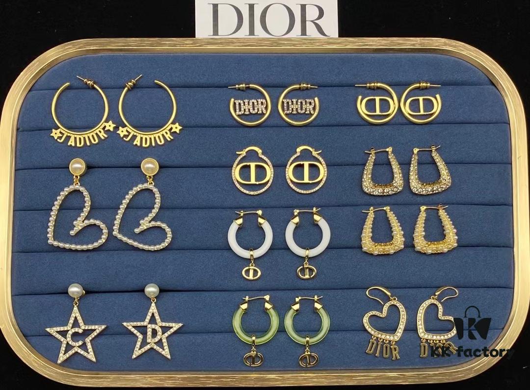 Dior Stud Earrings Collection Compilation