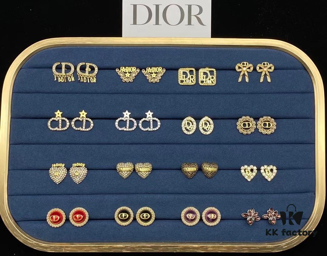 Dior Stud Earrings Collection Set