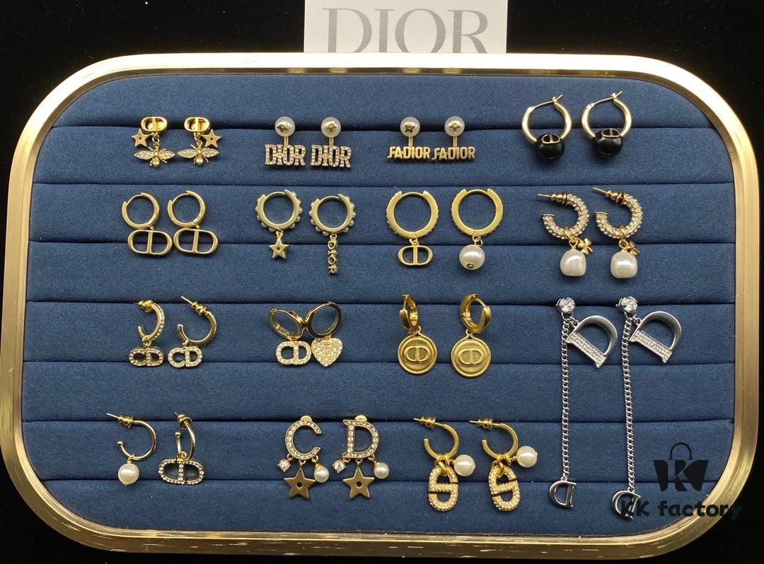 Dior Stud Earrings Collection Set
