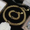 Dior New Letter Fashion Elegant Necklace and Bracelet