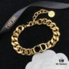 Dior New Letter Fashion Elegant Necklace and Bracelet
