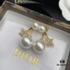 Dior New Star Pearl Diamond-Paved Elegant Vintage Stud Earrings