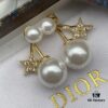 Dior New Star Pearl Diamond-Paved Elegant Vintage Stud Earrings