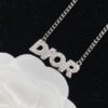 Dior New Diamond-Inlaid Letter Fashion Elegant Necklace