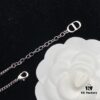 Dior New Diamond-Inlaid Letter Fashion Elegant Necklace
