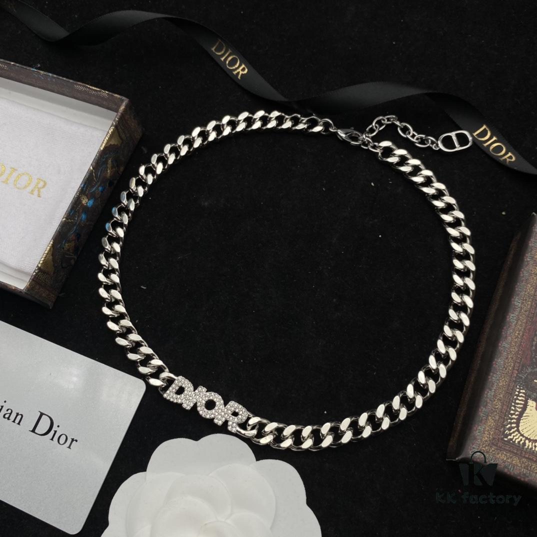 Dior Diamond-Studded Fashion Set with DIOR Lettering