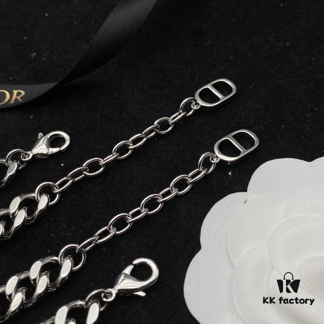 Dior Diamond-Studded Fashion Set with DIOR Lettering