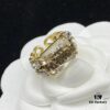 Dior New Diamond-Inlaid Letter Retro Style Open Ring