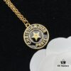 Dior New Letter Star Round Resin Elegant Retro Necklace
