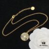 Dior New Letter Star Round Resin Elegant Retro Necklace