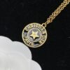 Dior New Letter Star Round Resin Elegant Retro Necklace