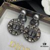 Dior New Letter Pearl Diamond-Inlaid Elegant Retro Stud Earrings