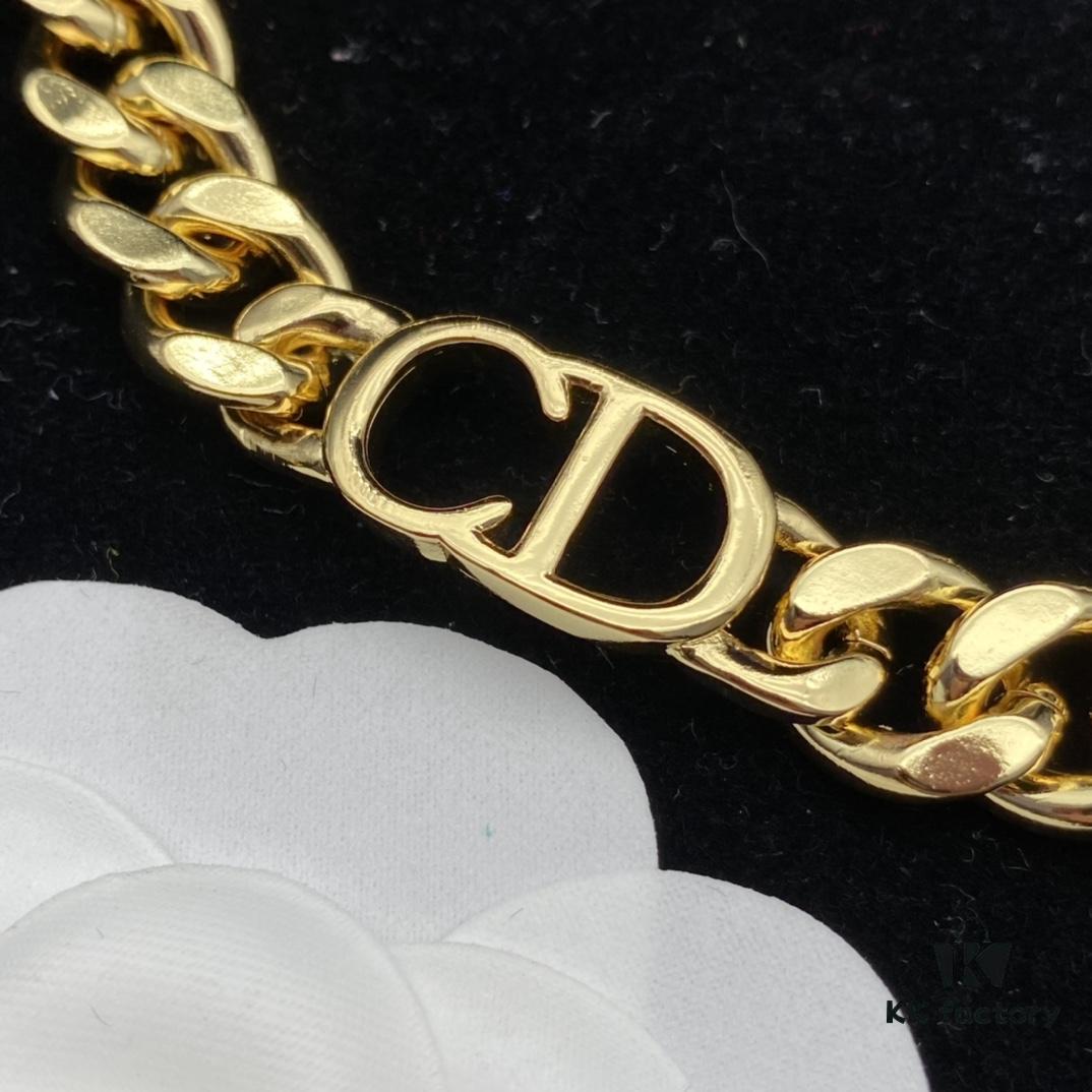 Dior New Letter Fashion Elegant Necklace and Bracelet