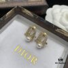 Dior New Style Letter Pearl Diamond-Inlaid Elegant Retro Design