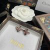 Dior New Petal-Style Diamond-Inlaid Elegant Retro Stud Earrings