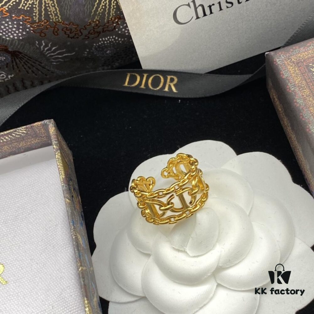Dior New Alphabet Vintage Style Open Ring